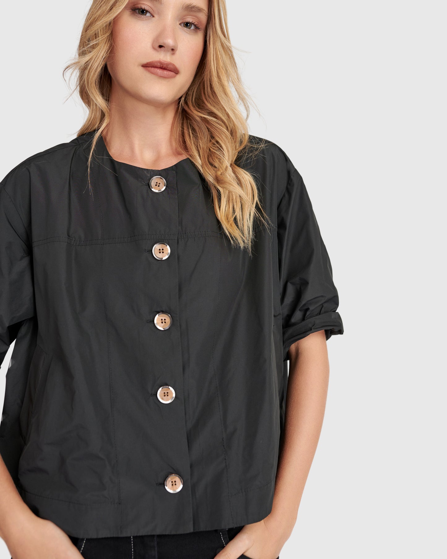 ז'קט אורבן טאפטה שחור