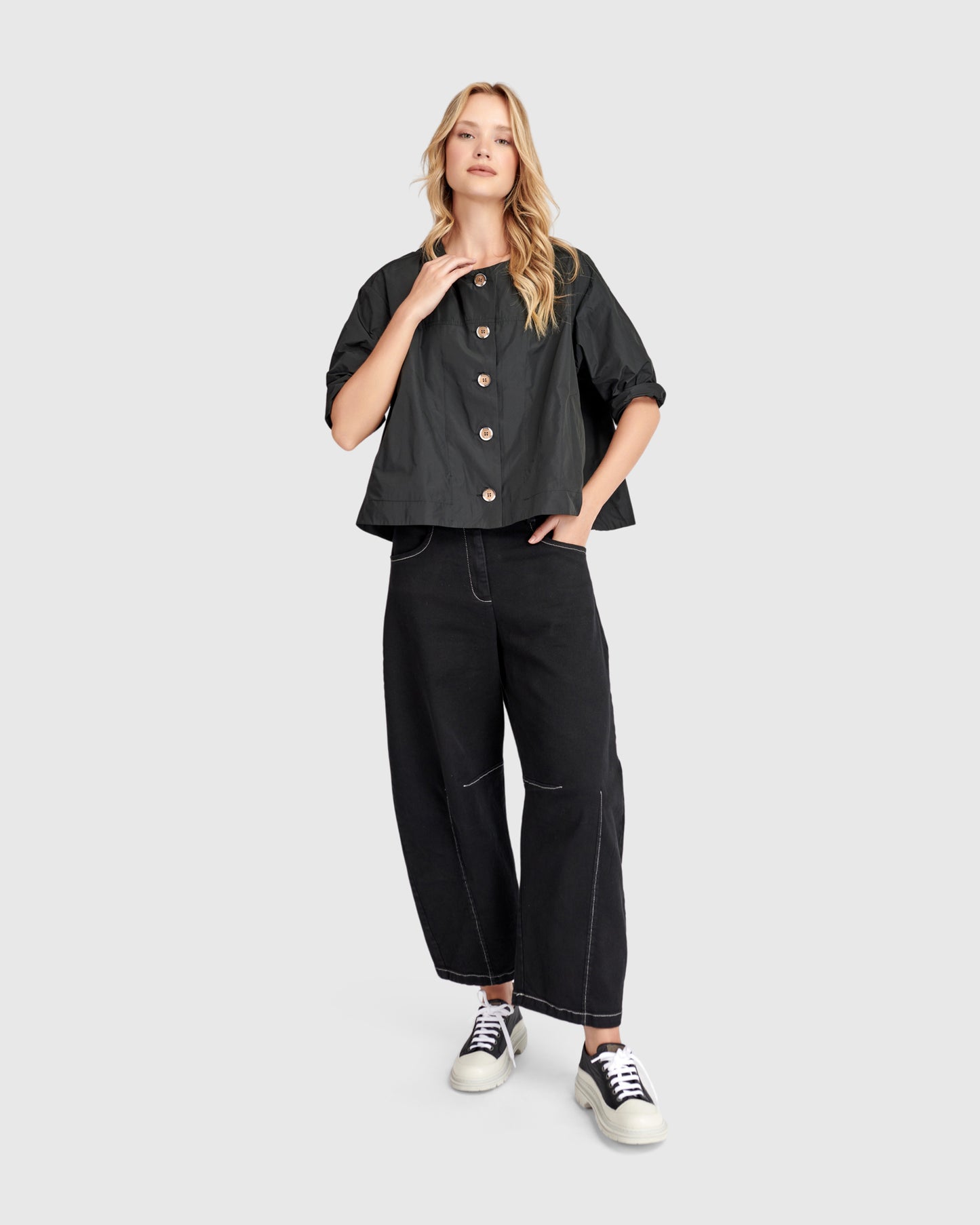 ז'קט אורבן טאפטה שחור