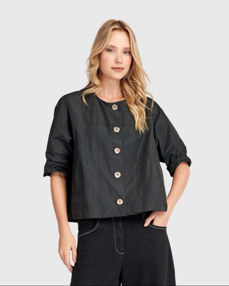 ז'קט אורבן טאפטה שחור