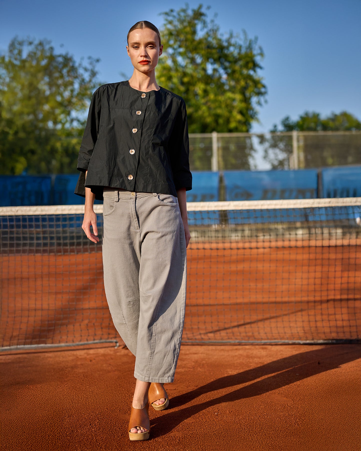 מכנסי מחוגה אפור