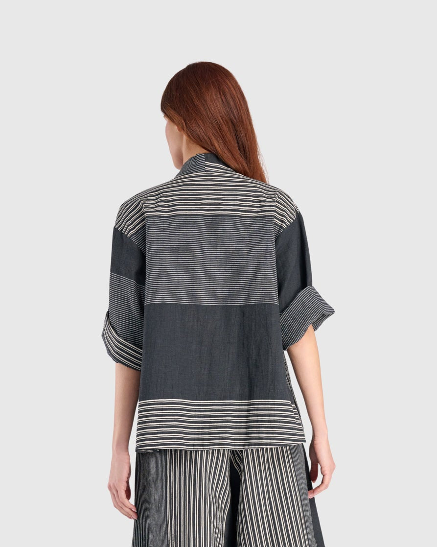 ז'קט אורבן פשתן אפור