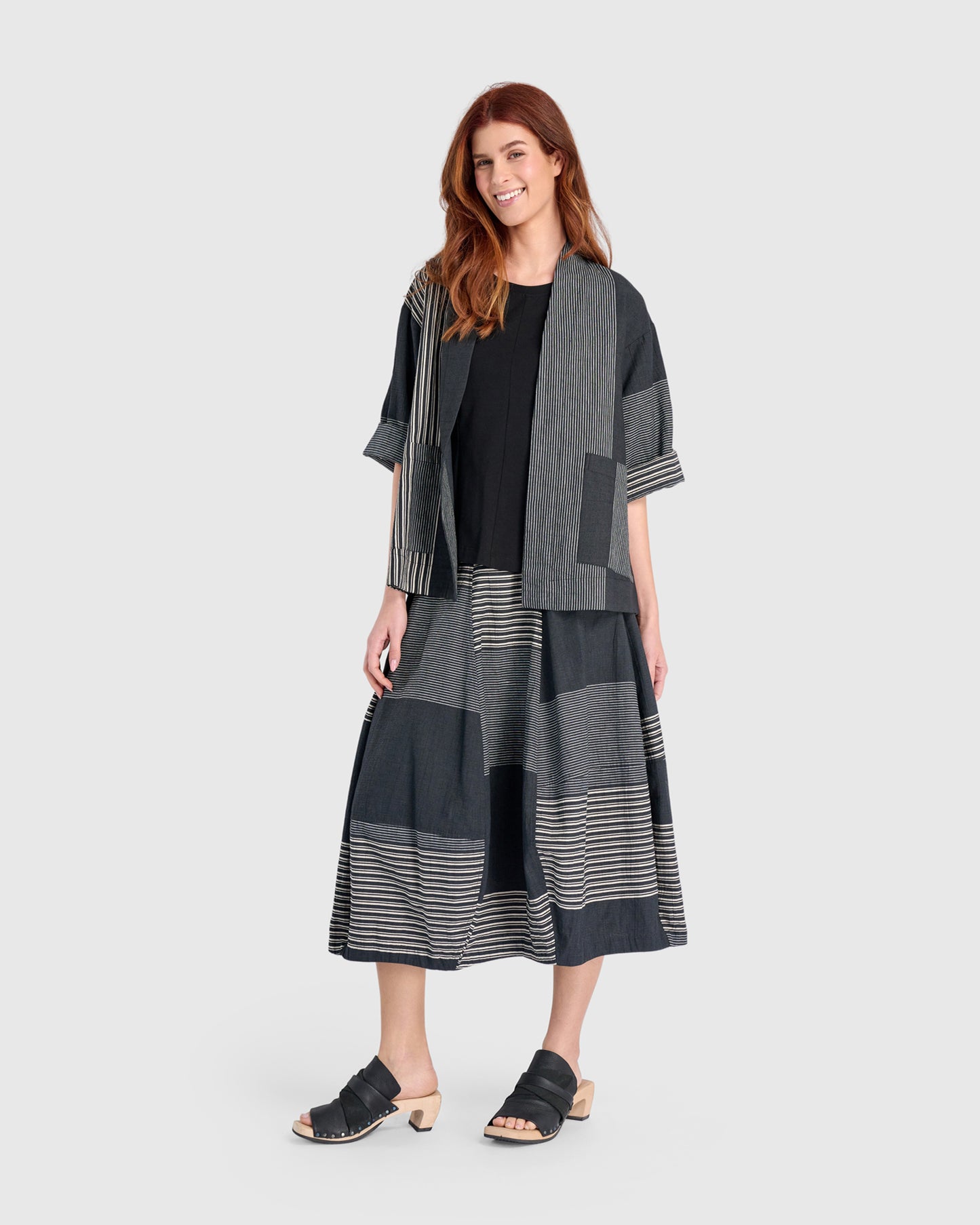 חצאית אורבן פשתן אפור