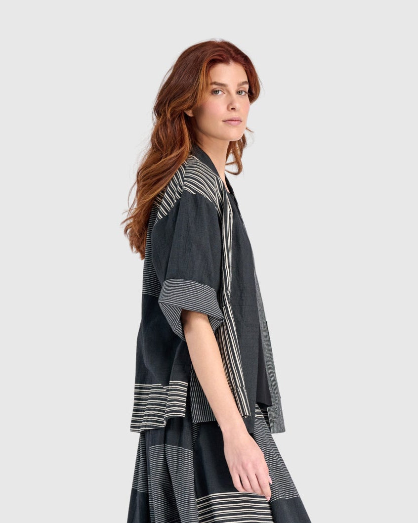 ז'קט אורבן פשתן אפור