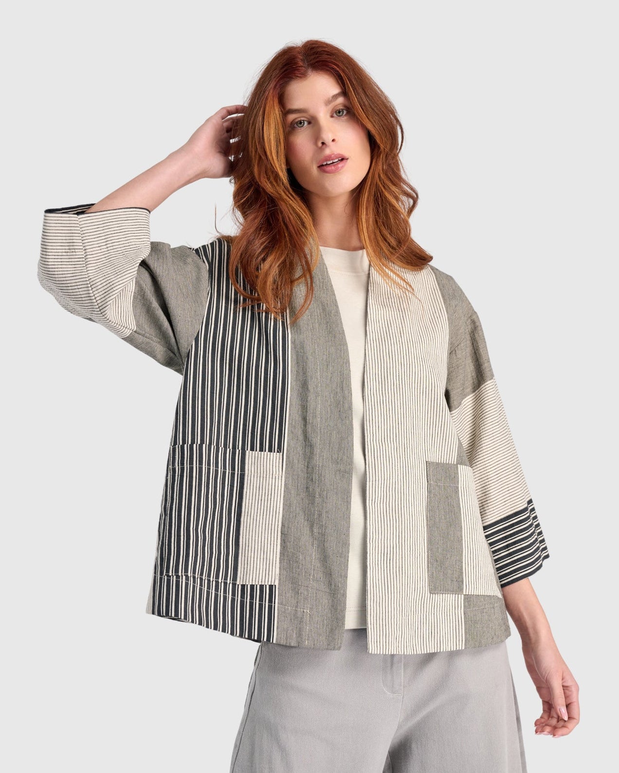 ז'קט אורבן פשתן אבן