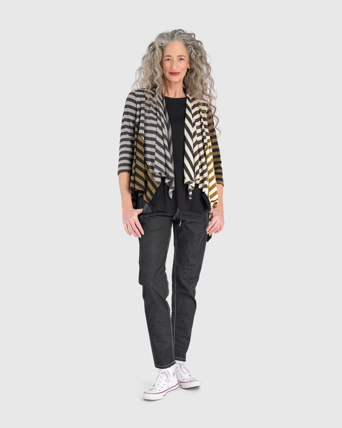 ז'קט אורבן שילוב פסים