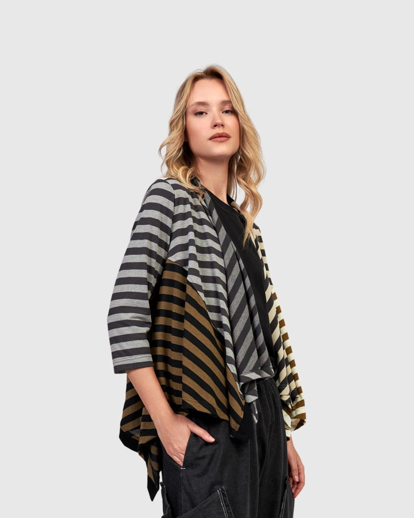 ז'קט אורבן שילוב פסים