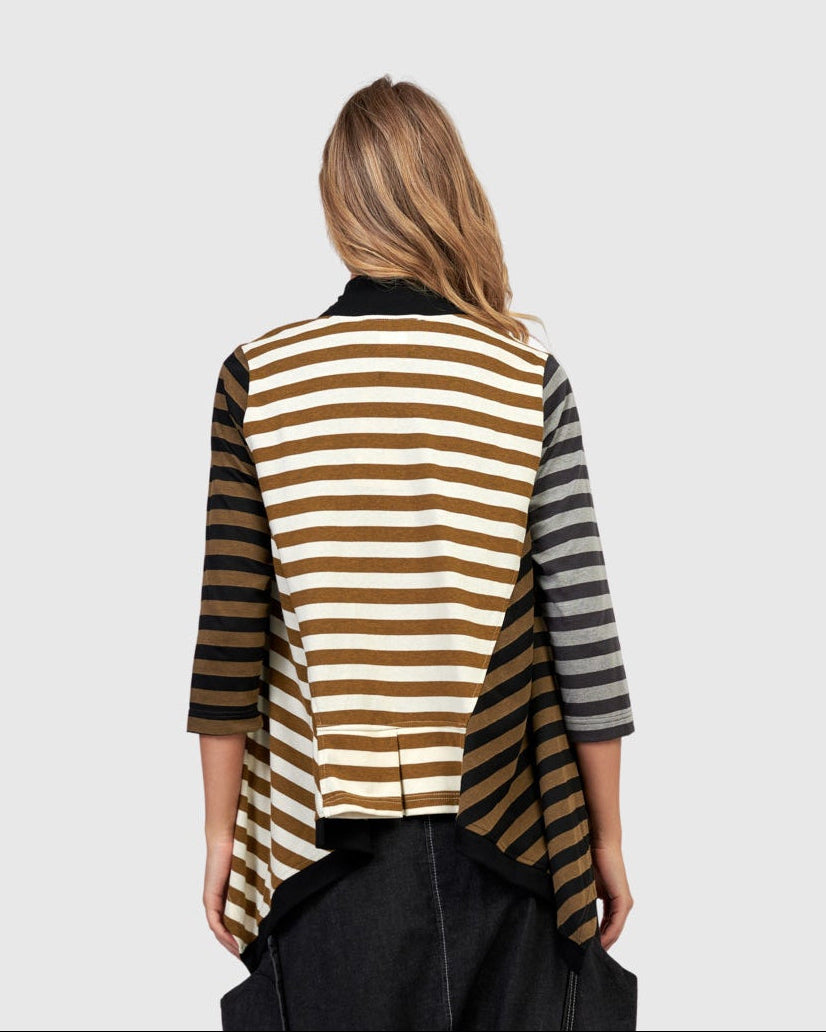 ז'קט אורבן שילוב פסים