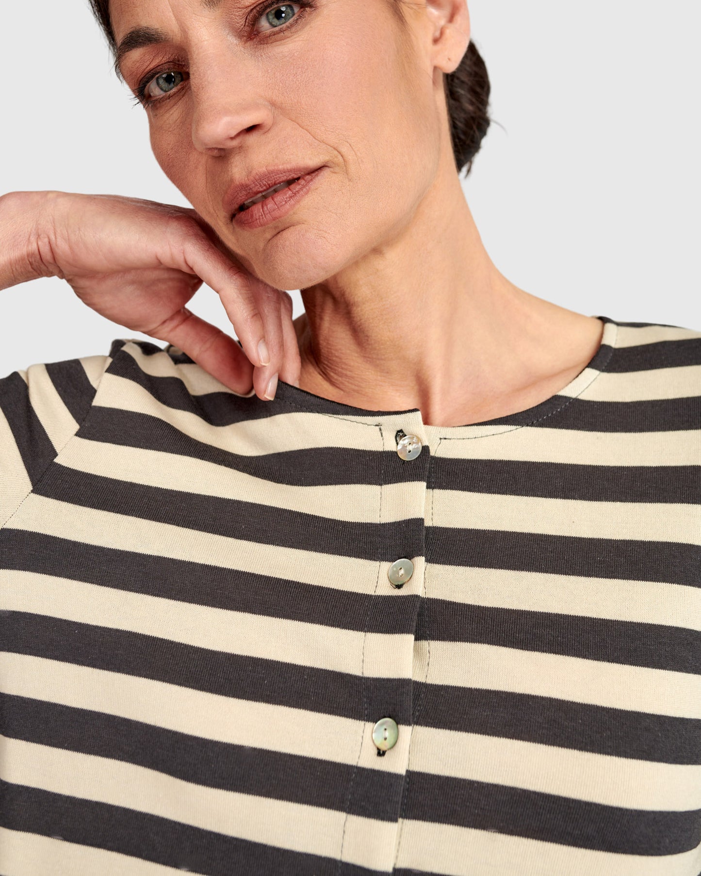 קרדיגן אורבן פסים שמנת