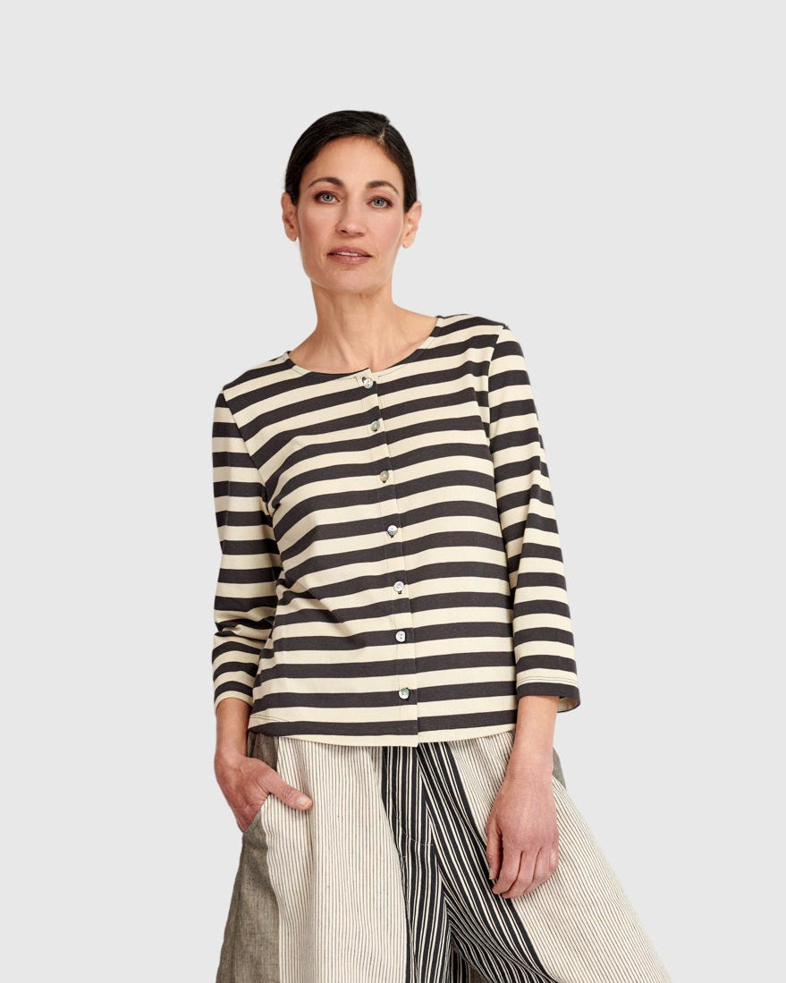 קרדיגן אורבן פסים שמנת