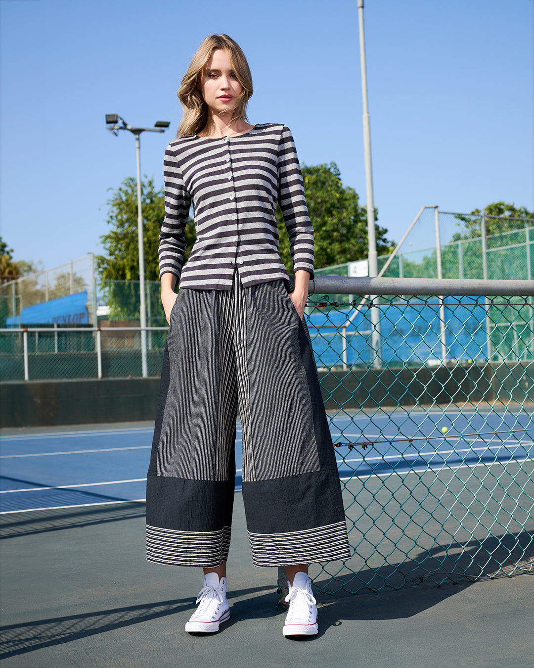 מכנסי אורבן פשתן אפור