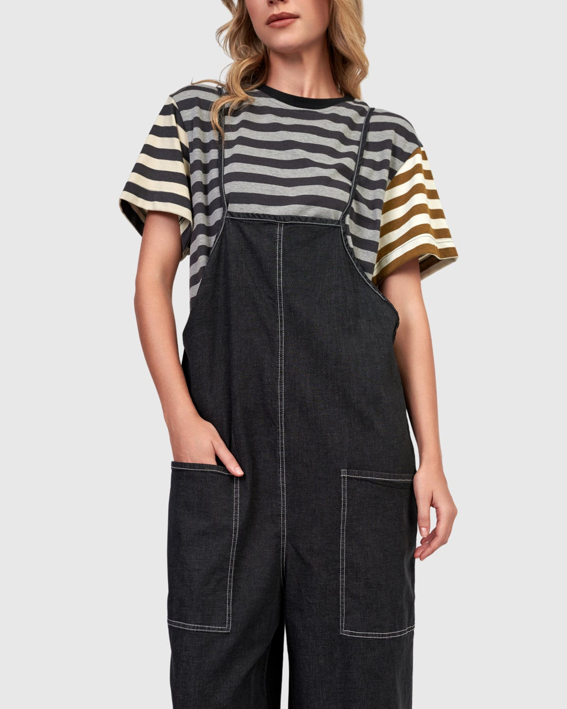 אוברול אורבן ג'ינס שחור