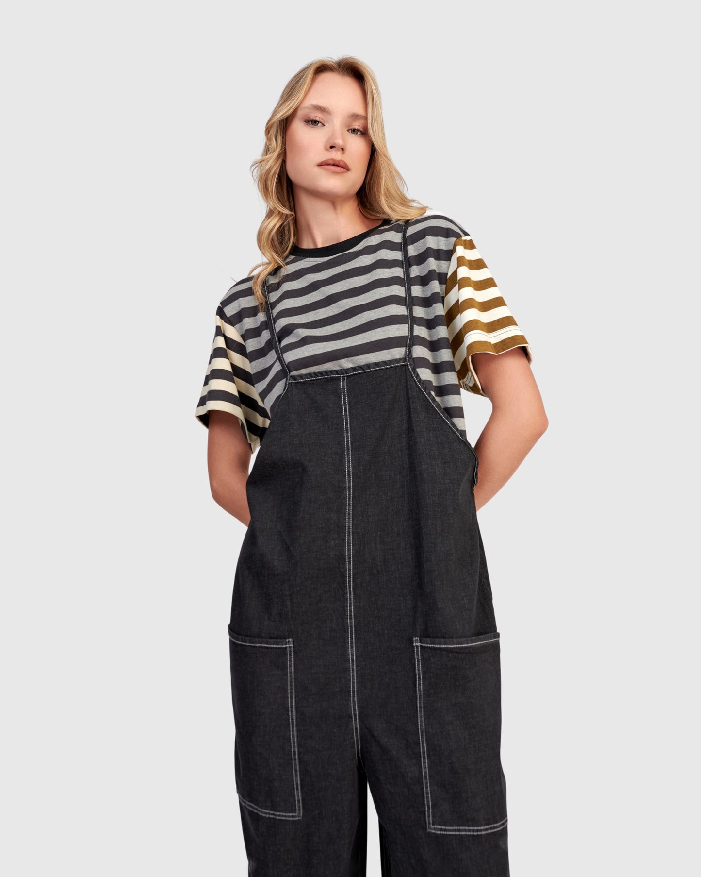 אוברול אורבן ג'ינס שחור