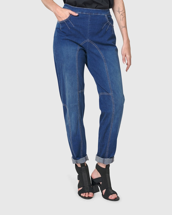 מכנסי בר ג'ינס כחול