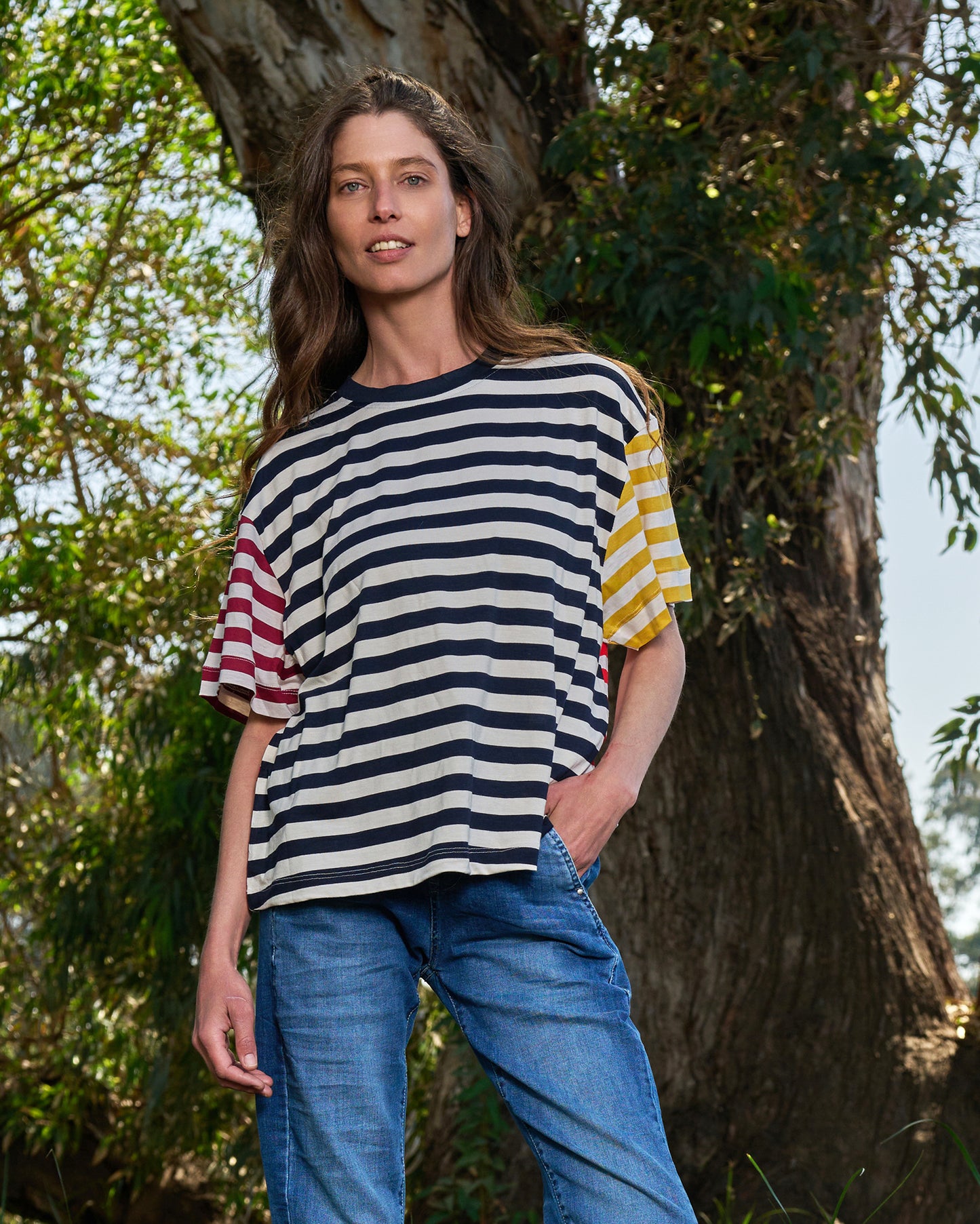 טישירט פסים צבעוניים