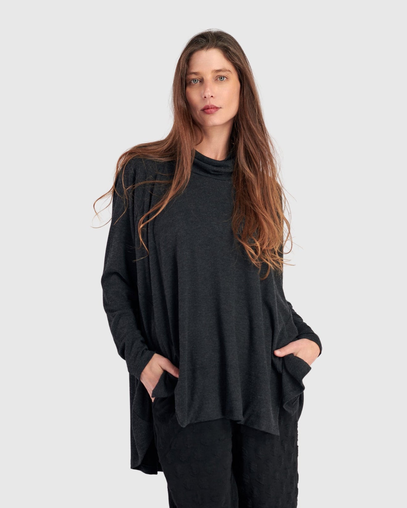 טוניקה פורצת גולף חורפית אפורה