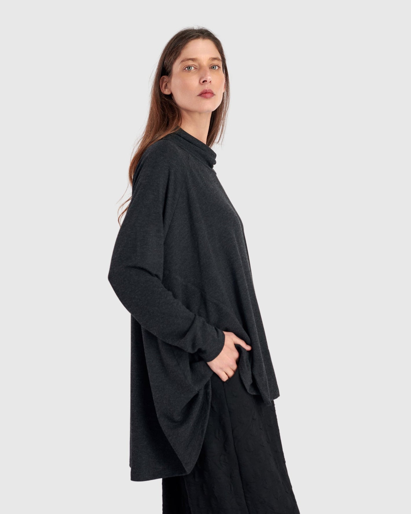 טוניקה פורצת גולף חורפית אפורה