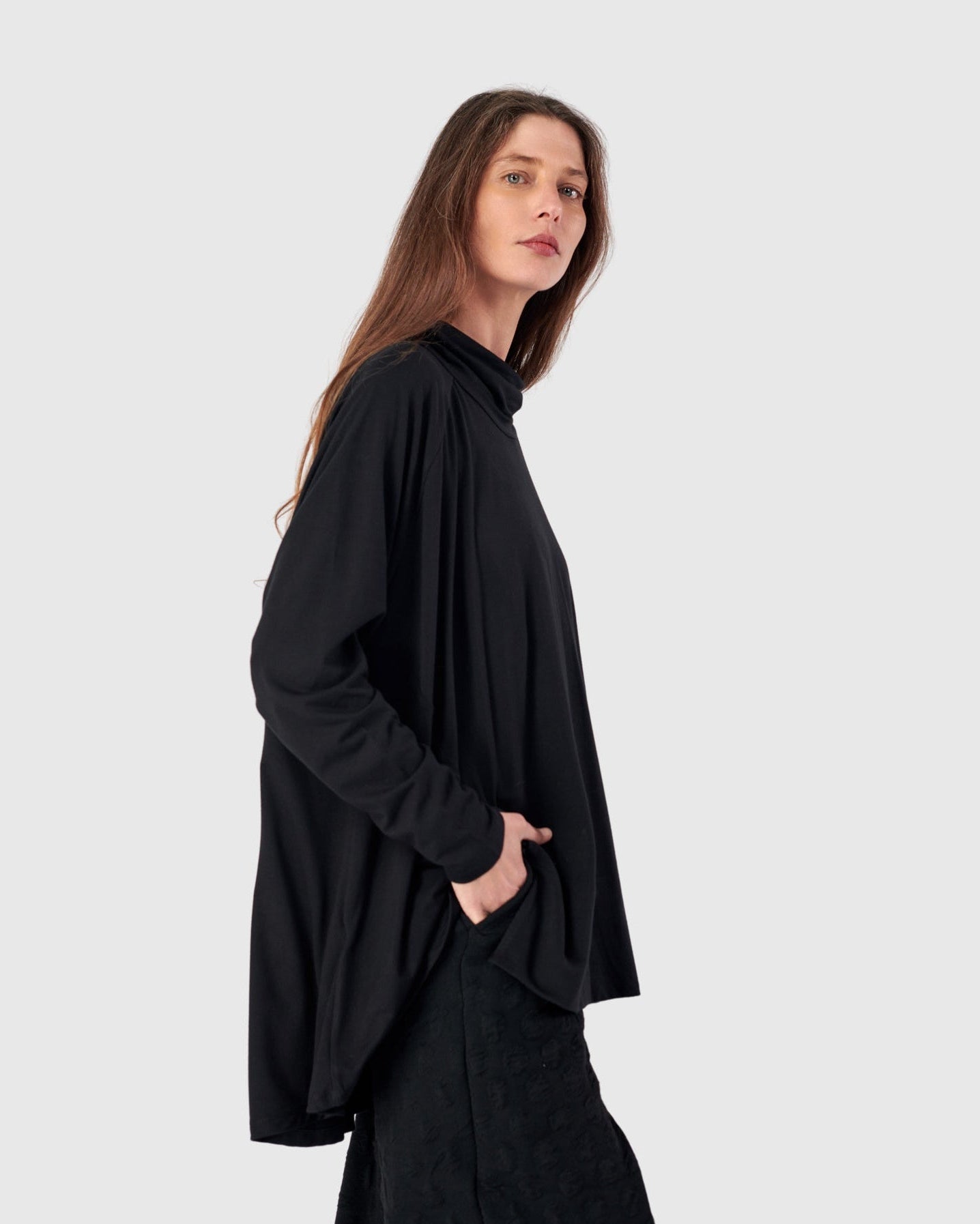 טוניקה פורצת גולף חורפית שחורה