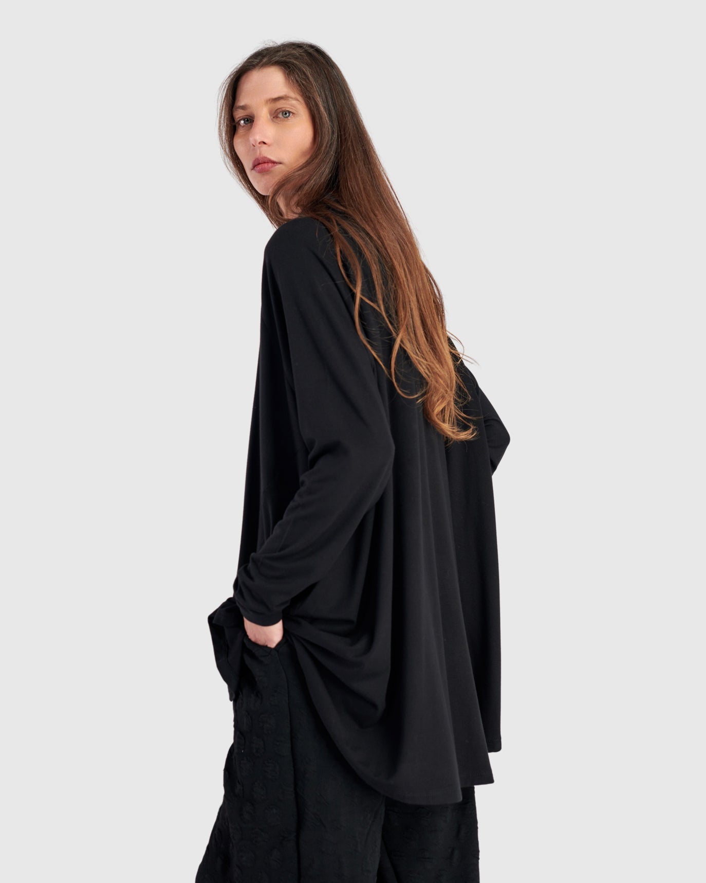 טוניקה פורצת גולף חורפית שחורה