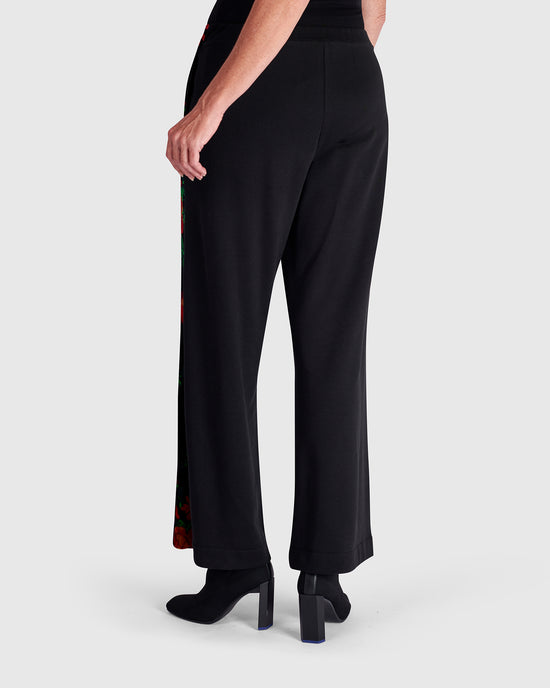 מכנסי בסטי פס פרחוני