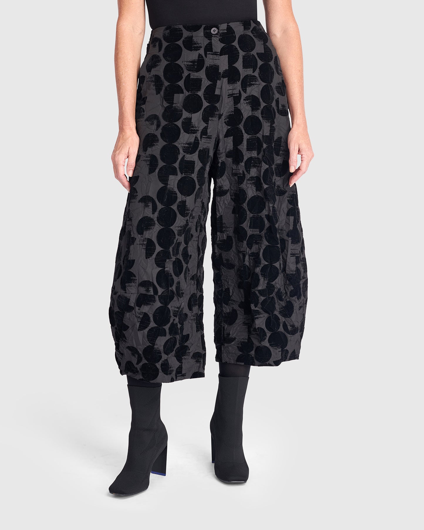 מכנסי פלוק שחור