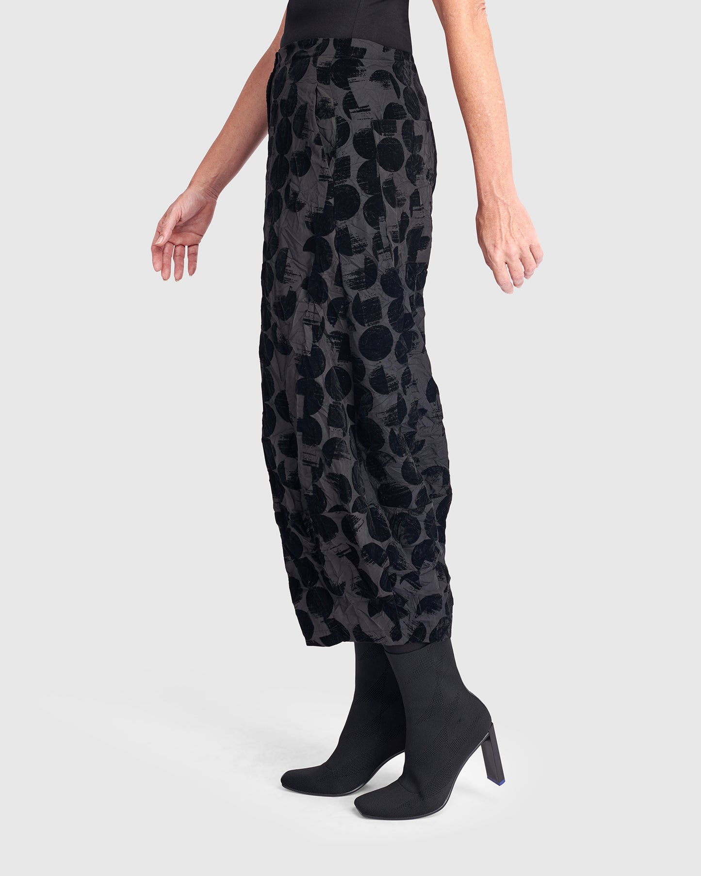 מכנסי פלוק שחור