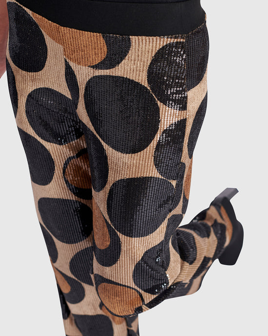 מכנס יקר פאייטים עיגולים