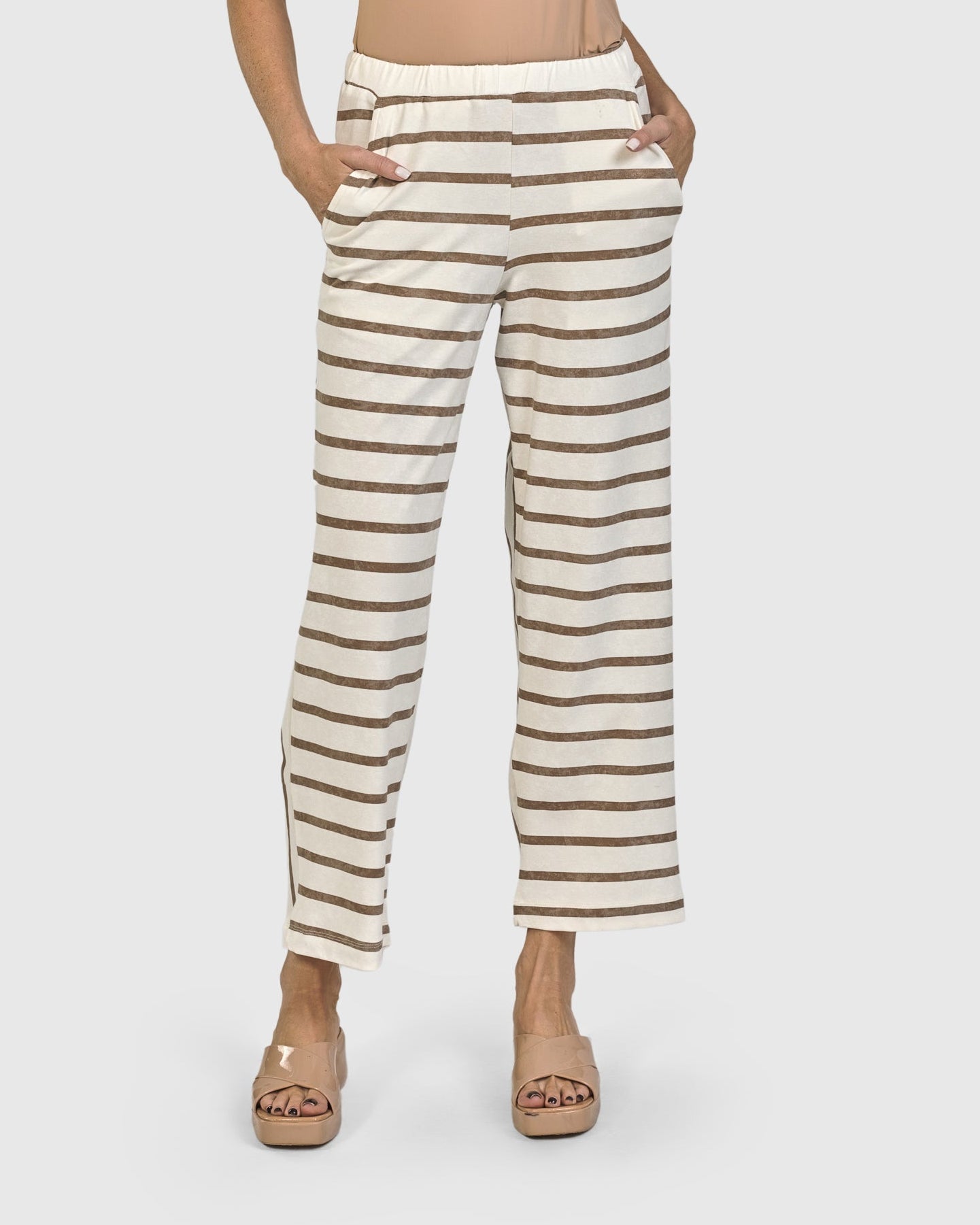מכנסי בסטי פס חום