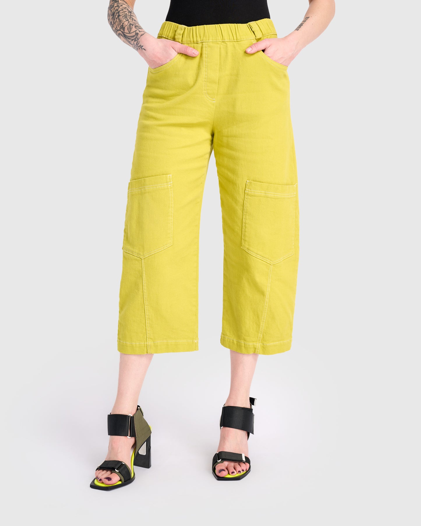 מכנסי כותנה מרקר ישרים