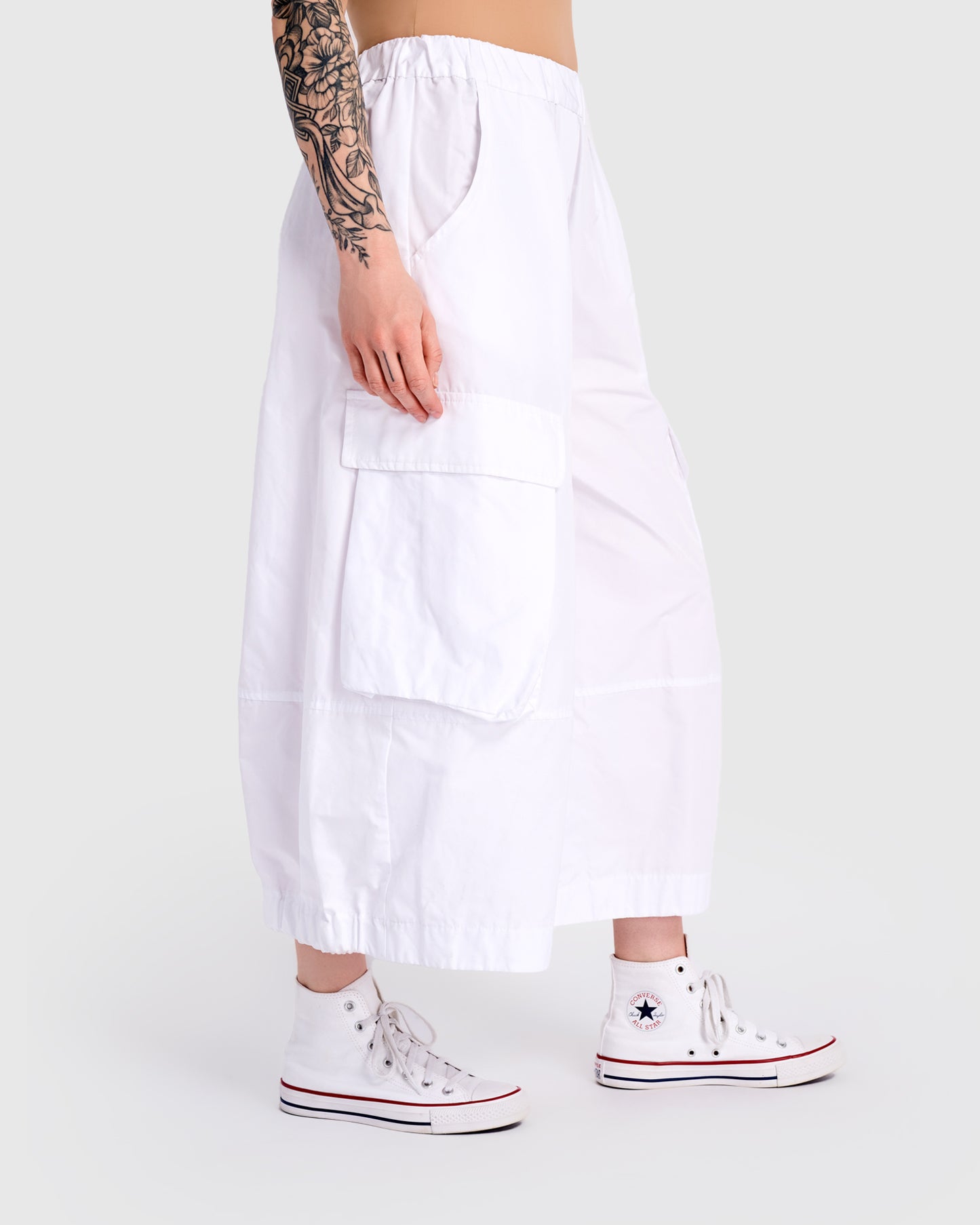 מכנסי אורבן כיסים לבן