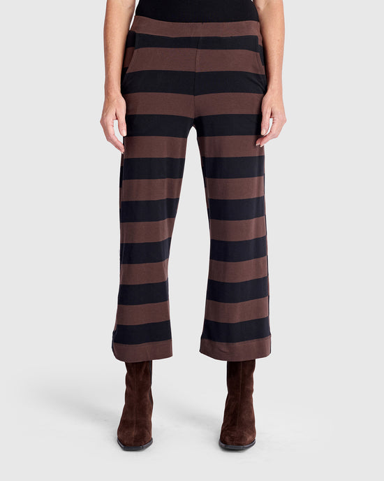 מכנסי אורבן בסטי פסים חום