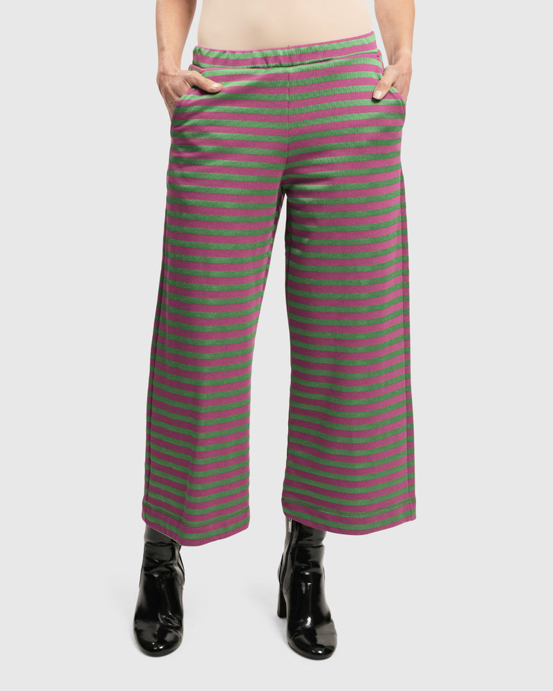 
            
                להעלות תמונה לגלריית צפיה, מכנסי אורבן בסטי פסים סגול ירוק
            
        