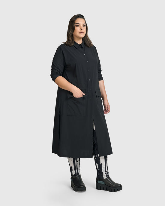 שמלת מעיל אטיטיודס שחורה