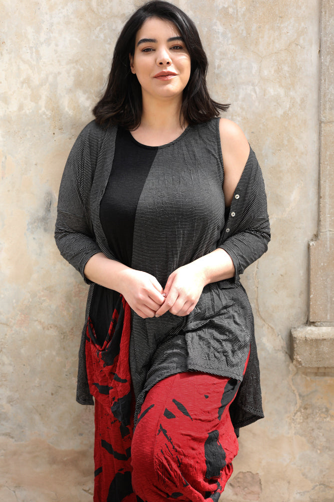 גופייה פס פסים אדום