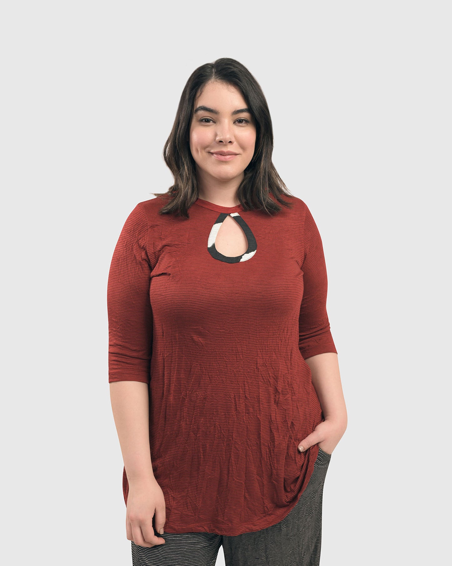טוניקה קרינקל קלאסיק אדומה