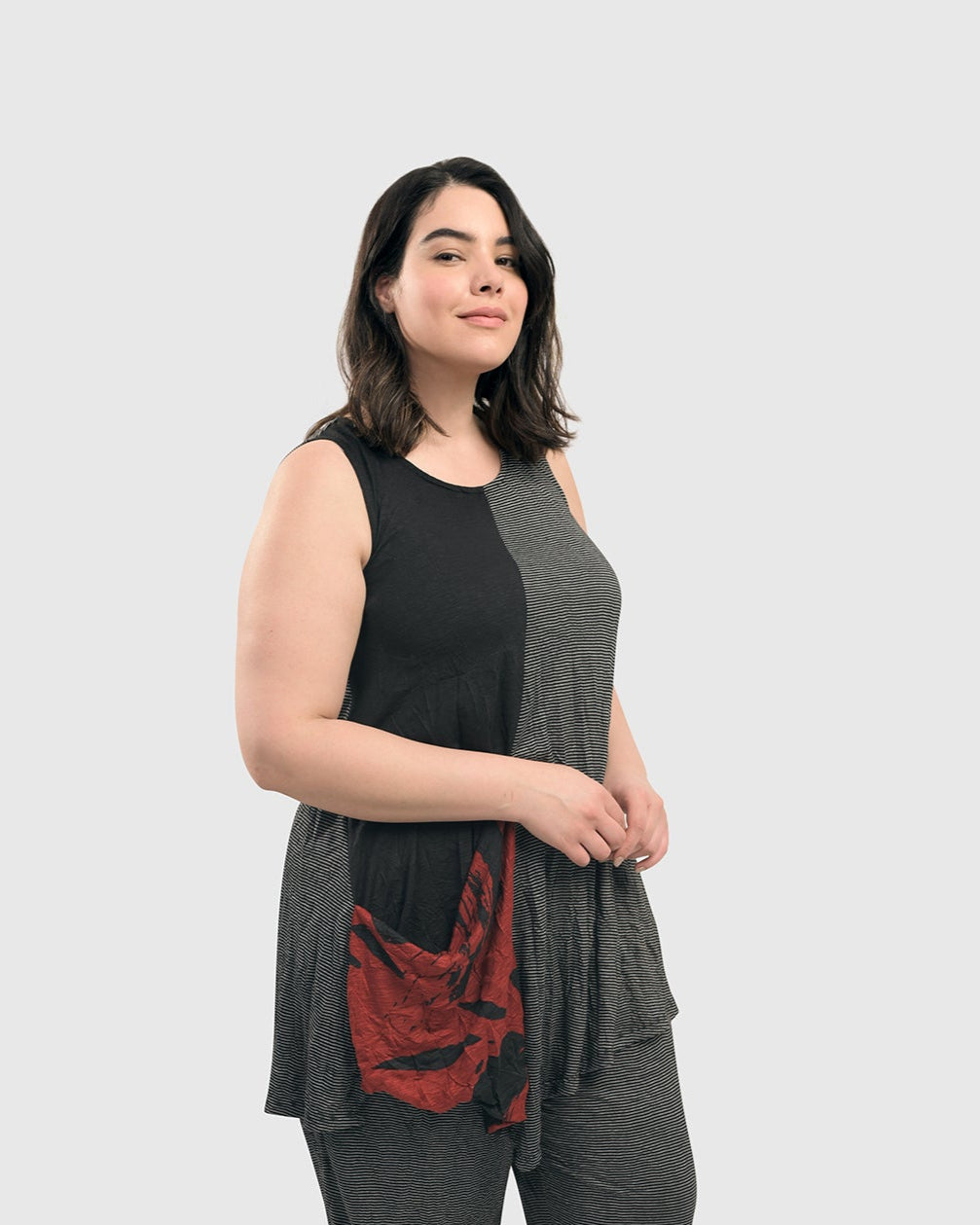 גופייה פס פסים אדום