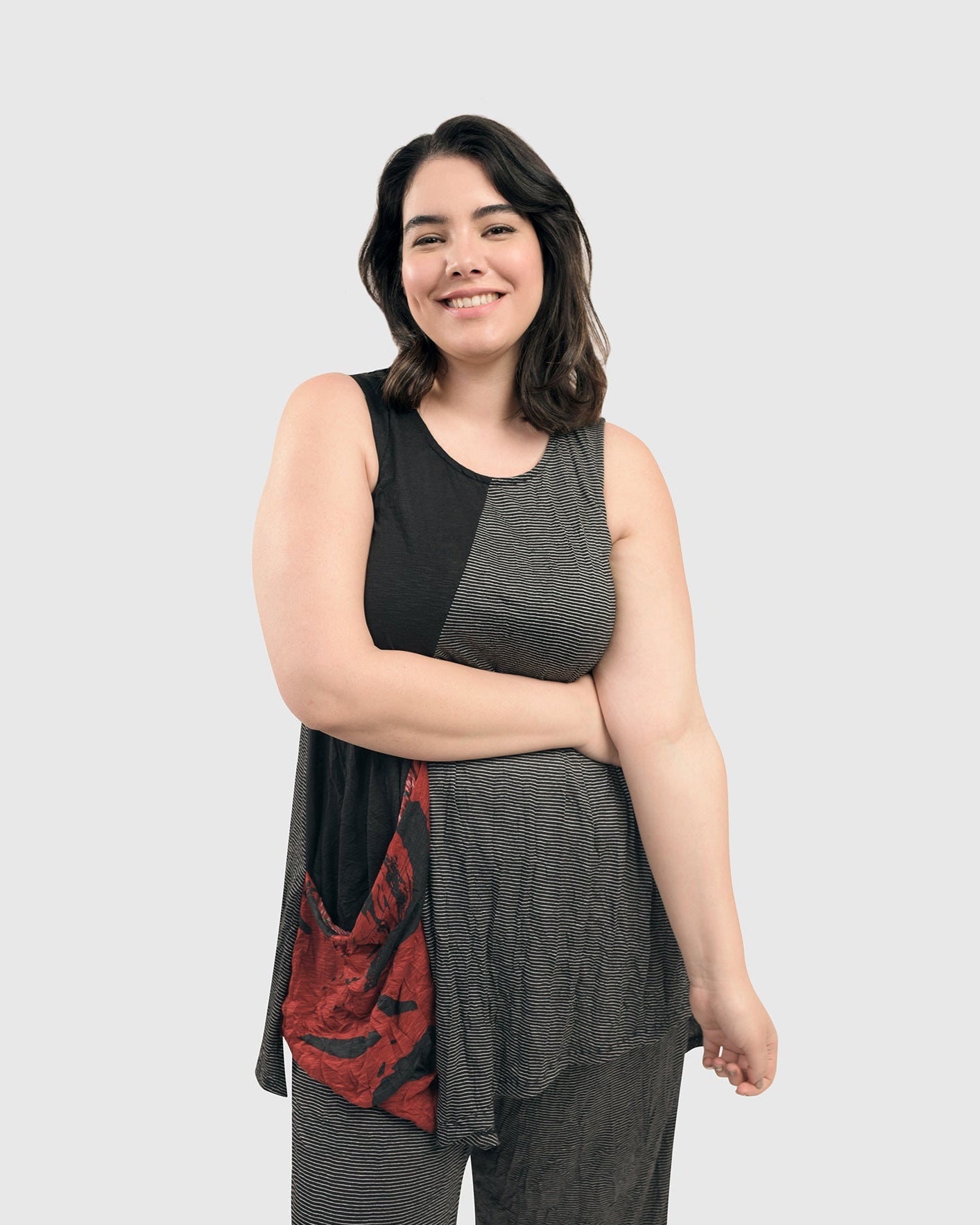 גופייה פס פסים אדום