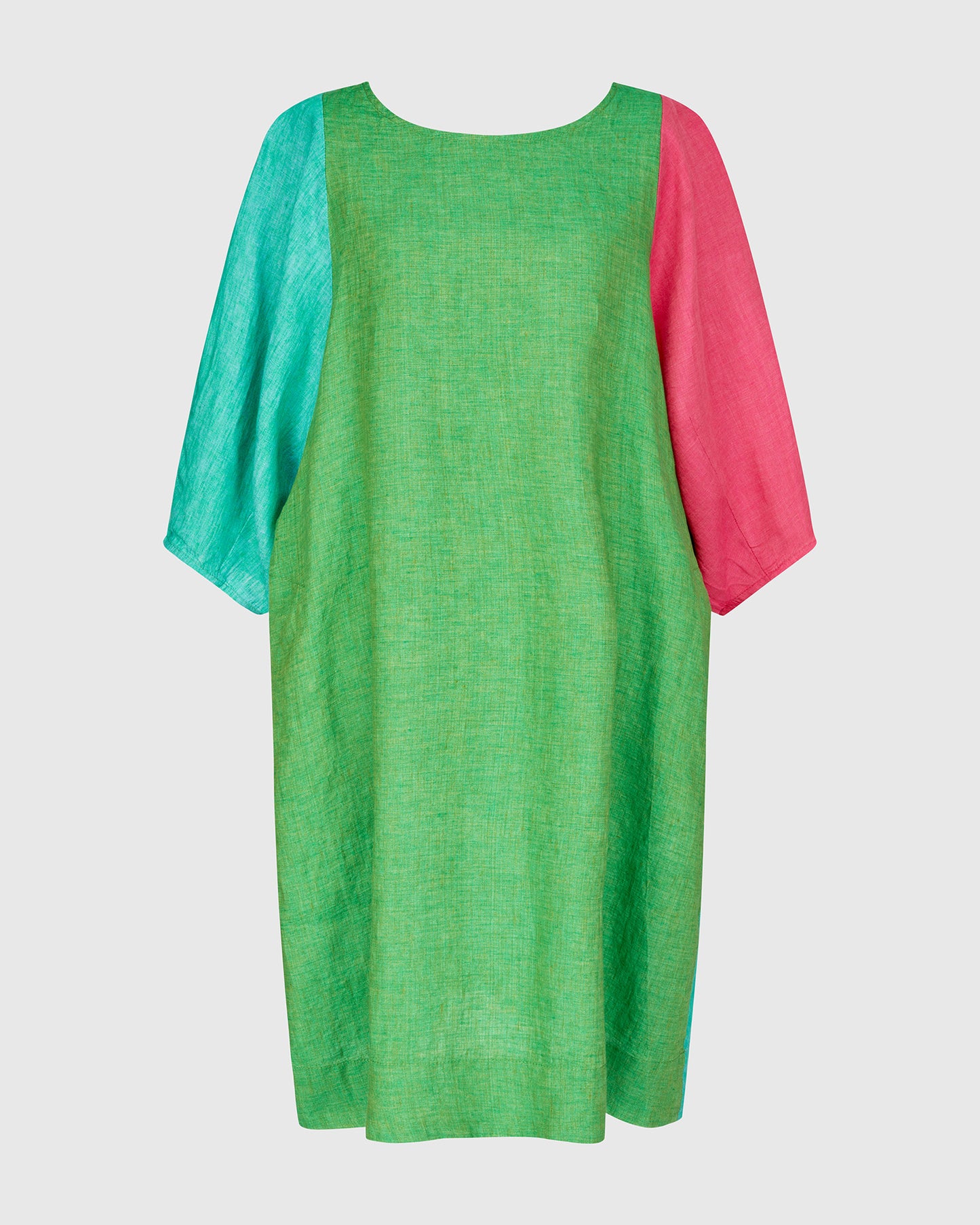 שמלה קולור בלוק טרופיקל