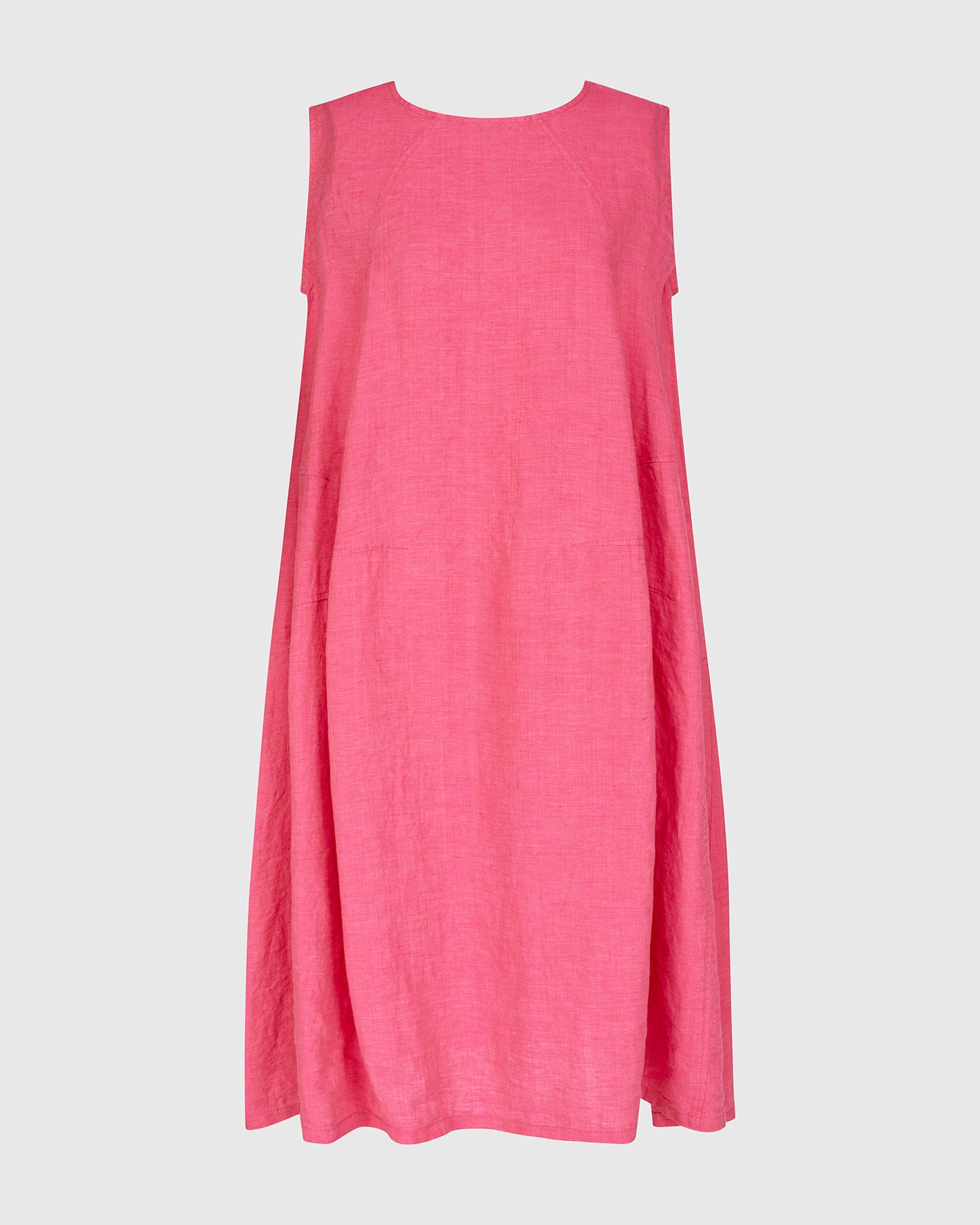 שמלה גופייה פשתן ורודה