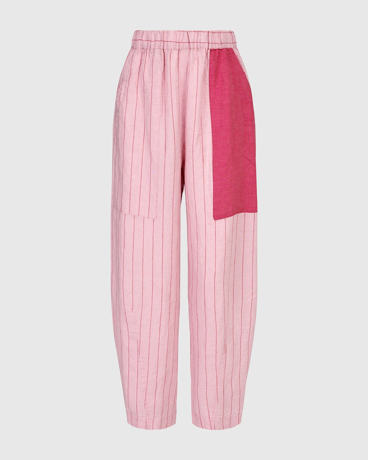 מכנסי פשתן כיס ורוד