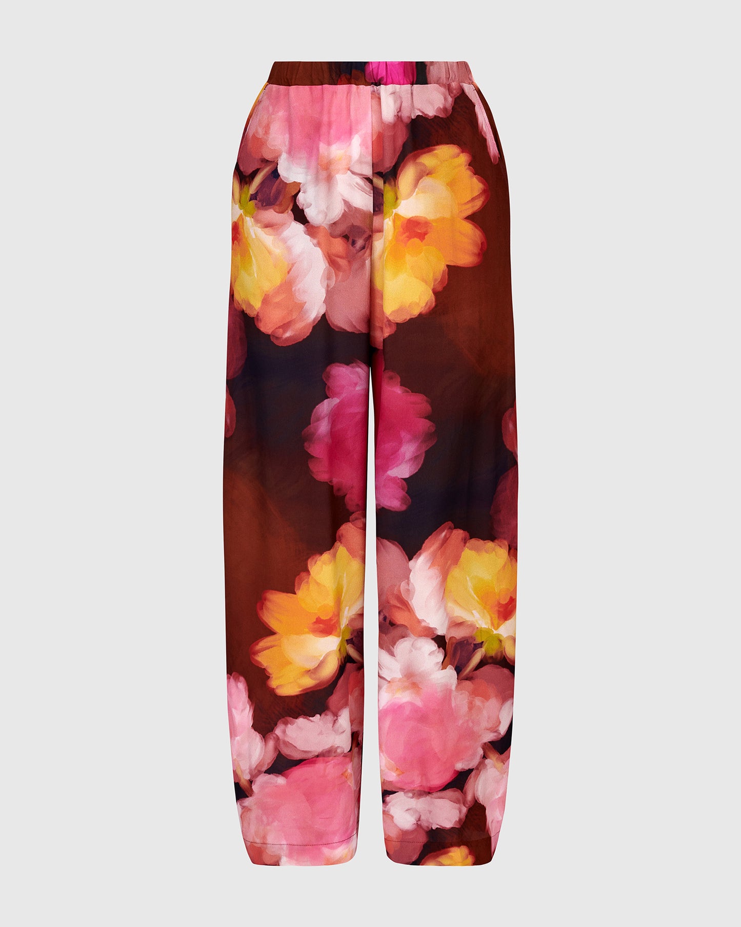 מכנסי בסטי פרחים ורוד