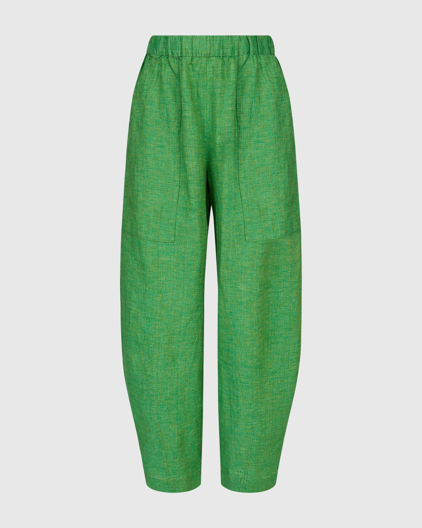 מכנסי פשתן כיס ירוק