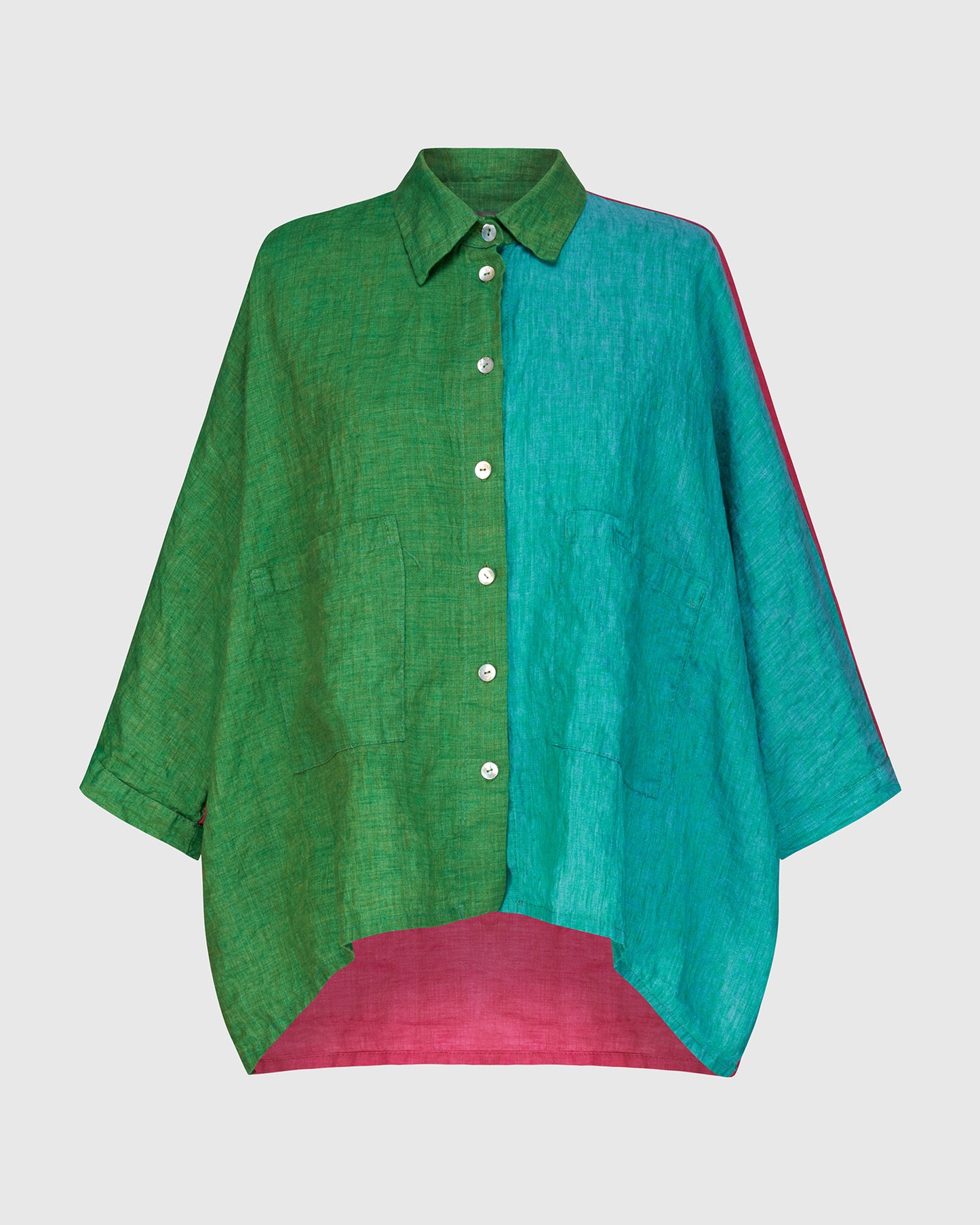 חולצה פשתן קולורבלוק טרופיקל