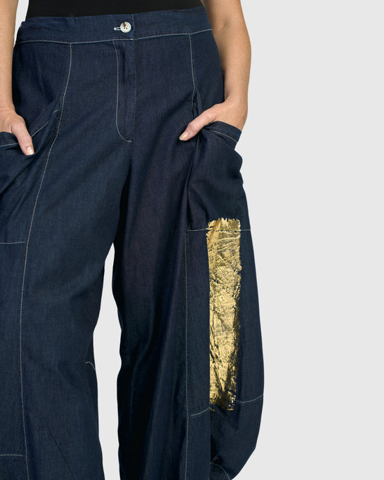 מכנסי פונטו זהב ג'ינס