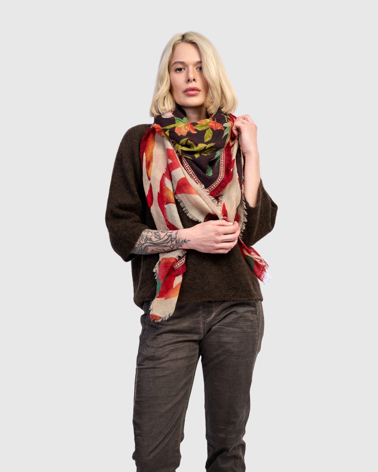 צעיף בבושקה מודפסים