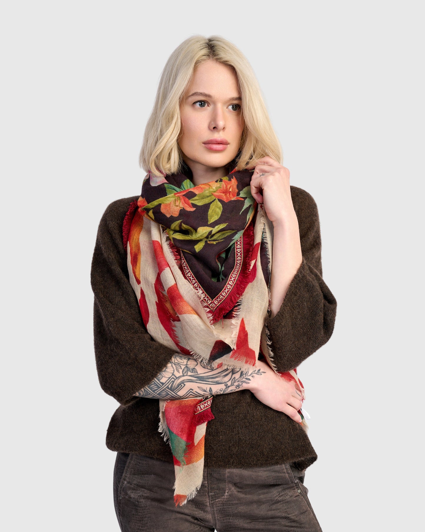 צעיף בבושקה מודפסים