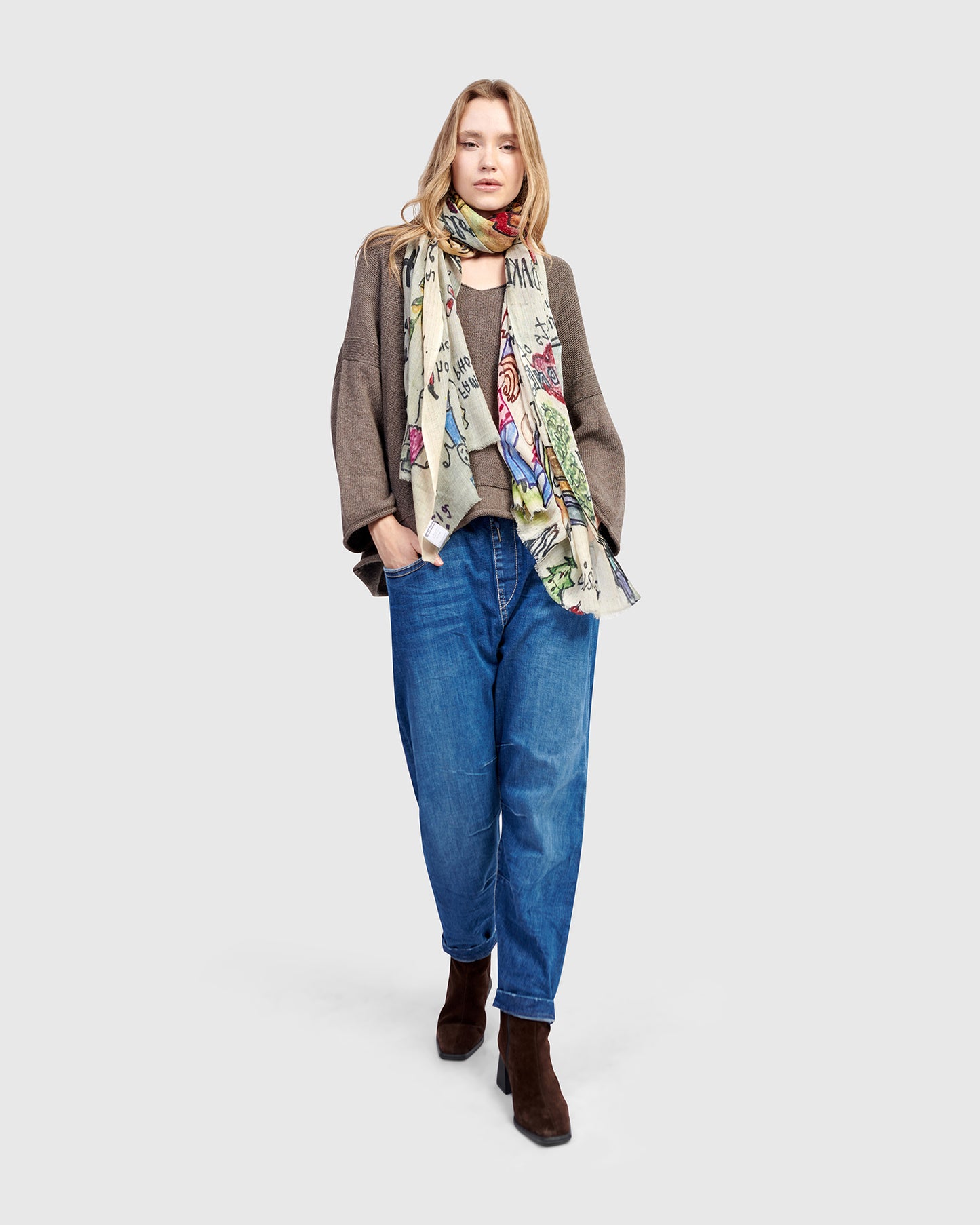 צעיף גרפיטי מודפסים