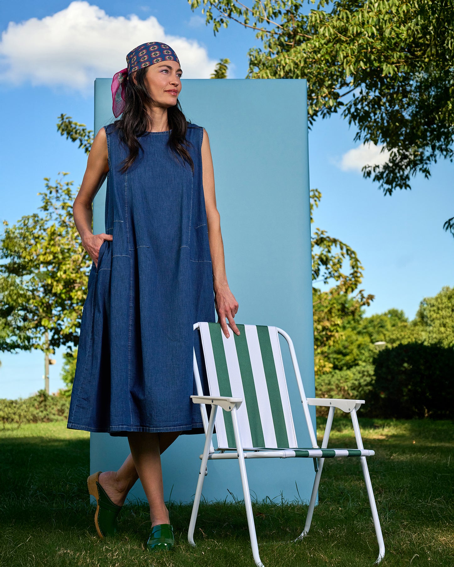 שמלה גופייה ג'ינס