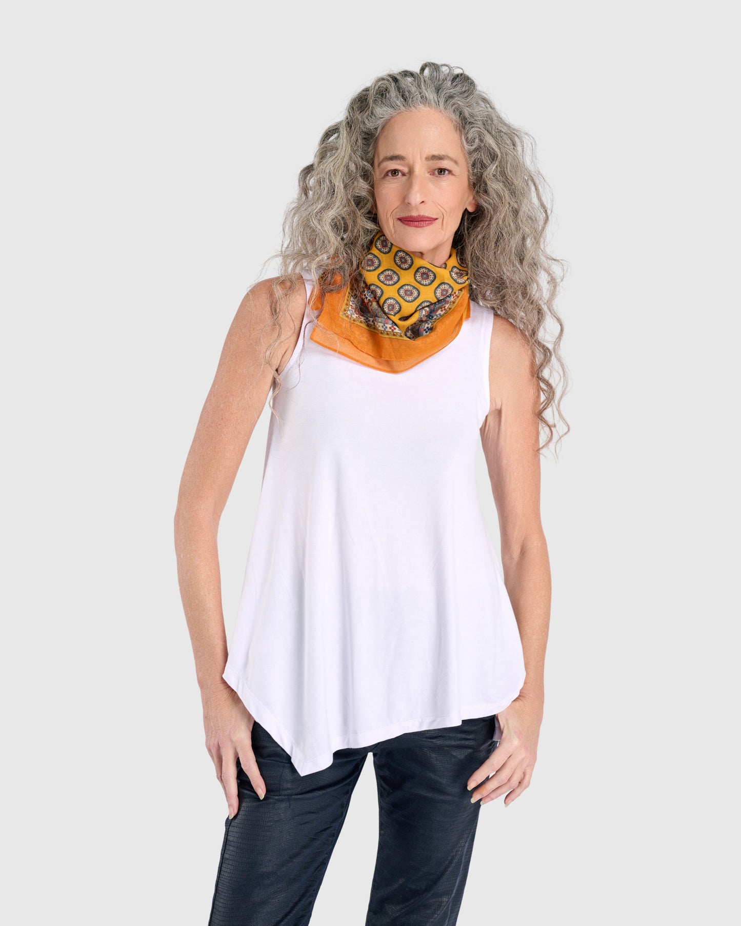 צעיף בנדנה צהוב