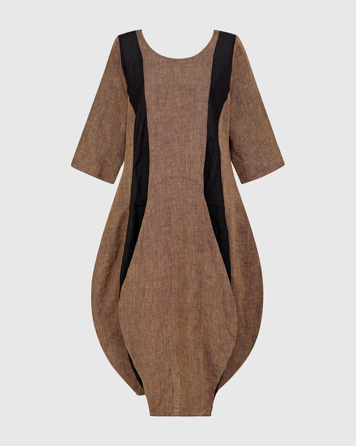 שמלה גולדי פשתן חומה