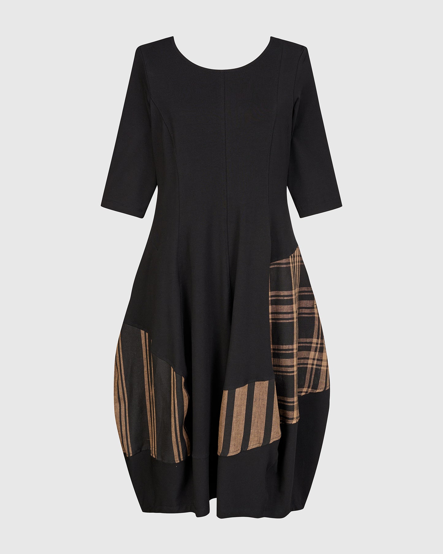 שמלה מיקס פשתן שחורה